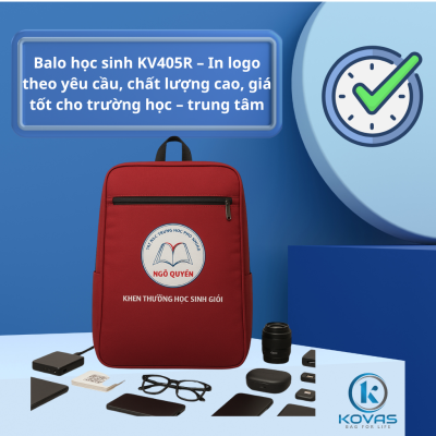 Balo Học Sinh KV405R - In Logo Theo Yêu Cầu, Chất Lượng Cao, Giá Tốt Cho Trường Học - Trung Tâm Anh Ngữ - Công Sở