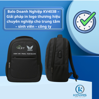 Balo Doanh Nghiệp KV403B – Giải pháp in logo thương hiệu