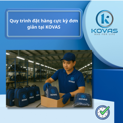 Quy trình đặt hàng cực kỳ đơn giản tại balo túi xách KOVAS