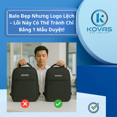 Balo Đẹp Nhưng Logo Lệch – Lỗi Này Có Thể Tránh Chỉ Bằng 1 Mẫu Duyệt!