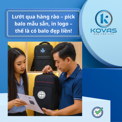 Lướt qua hàng rào – pick balo mẫu sẵn, in logo – thế là có balo đẹp liền!