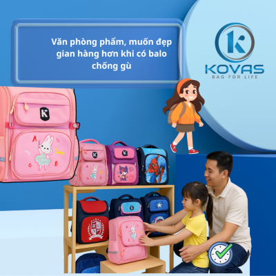Văn phòng phẩm, muốn đẹp gian hàng hơn khi có balo chống gù