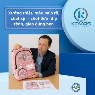 Xưởng thiệt, mẫu balo – chốt đơn nhẹ tênh, giao đúng hẹn