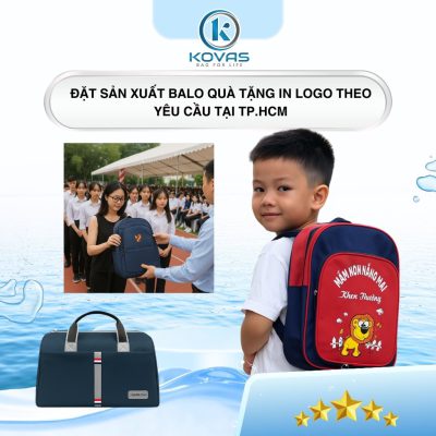 Đặt sản xuất balo quà tặng in logo theo yêu cầu tại TP.HCM