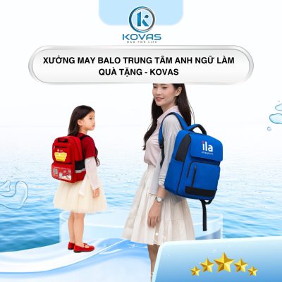 Xưởng may balo trung tâm anh ngữ làm quà tặng - Kovas