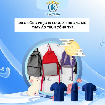 Balo đồng phục in logo xu hướng mới thay áo thun công ty?