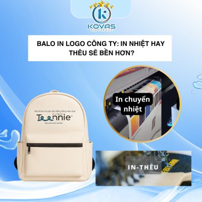 Công nghệ thêu logo trên balo công ty