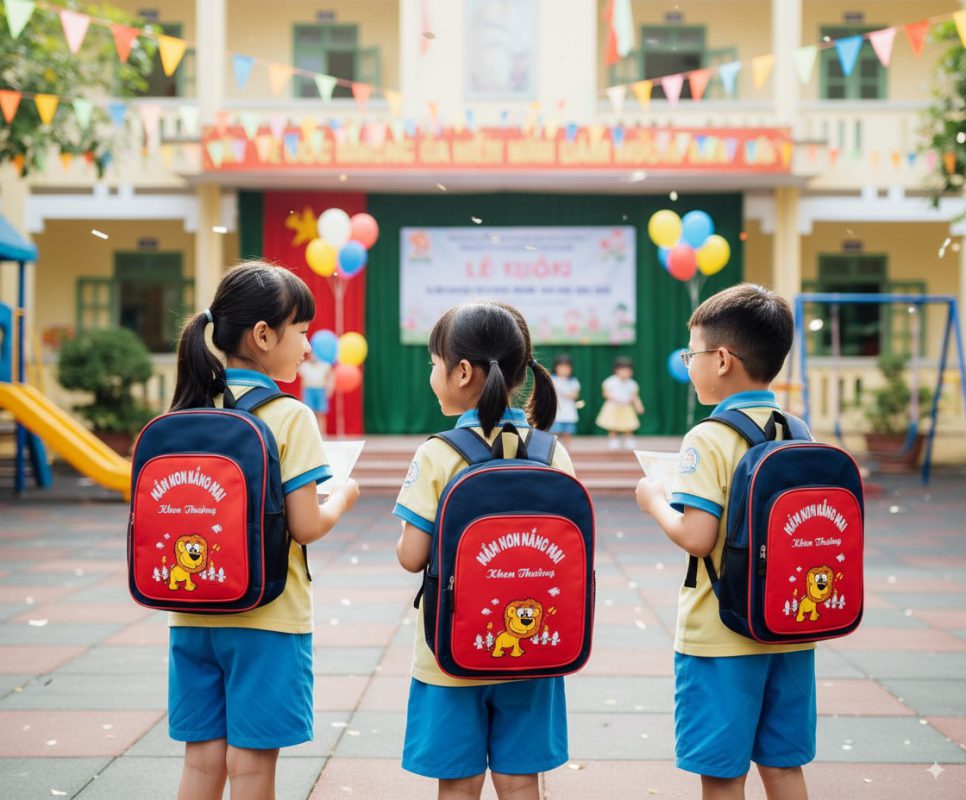 4 mẫu balo quà tặng trung tâm Anh ngữ phù hợp học sinh 