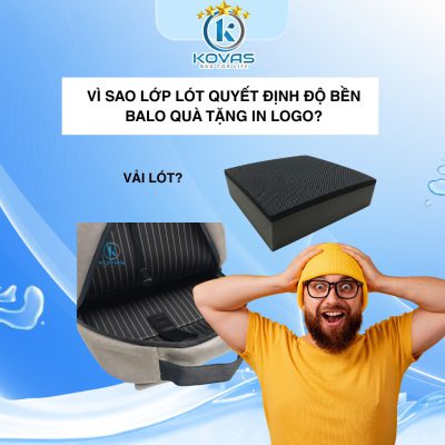 Vì sao lớp lót quyết định độ bền balo quà tặng in logo?