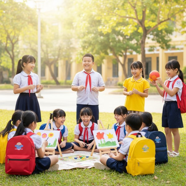 4 mẫu balo quà tặng trung tâm Anh ngữ phù hợp học sinh 