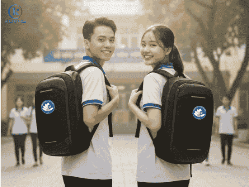 Balo in logo thương hiệu showroom laptop