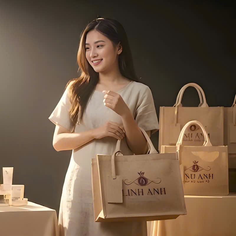 Túi Vải Đay Đựng Ly Giữ Nhiệt