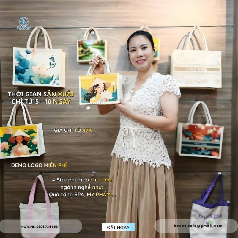 Túi Vải Đay Đựng Ly Giữ Nhiệt