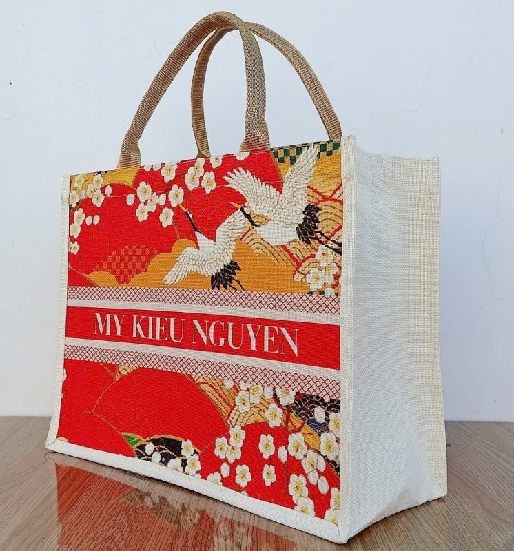 túi vải đay phối màu